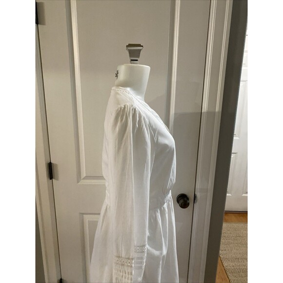 J Crew White Crochet V-Neck Pleated Cottage‎ Core Lined Dress - Size S - Picture 7 of 16